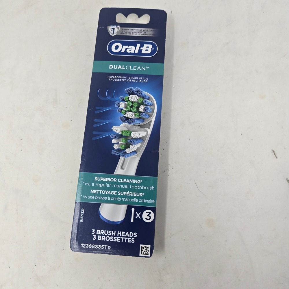 Oral-B Dual Clean Replacement Electric Toothbrush Heads 3 Count EB417-3